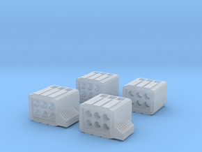 Micro Missile 6-pack (no hatches) in Clear Ultra Fine Detail Plastic