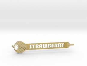 Strawberry Plant Stake in Tan Fine Detail Plastic