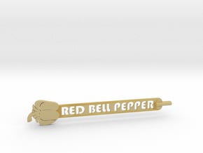 Red Bell Pepper Plant Stake in Tan Fine Detail Plastic