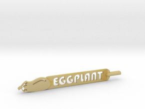 Eggplant Plant Stake in Tan Fine Detail Plastic