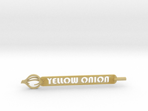 Yellow Onion Plant Stake in Tan Fine Detail Plastic