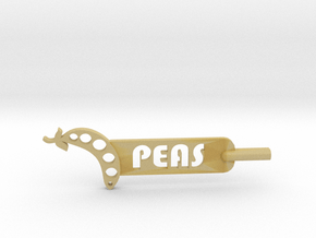 Peas Plant Stake in Tan Fine Detail Plastic