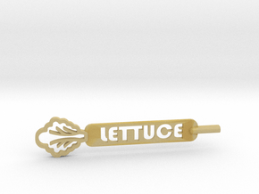 Lettuce Plant Stake in Tan Fine Detail Plastic