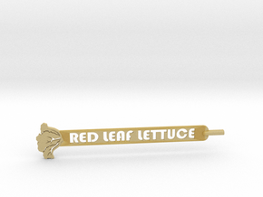 Red Leaf Lettuce Plant Stake in Tan Fine Detail Plastic