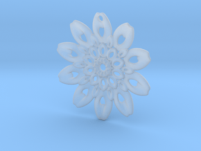 Fractal Flower Pendant III in Clear Ultra Fine Detail Plastic