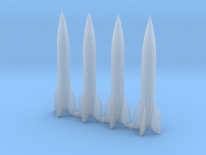 V-2 1/700 scale (four rockets) - Sprue in Clear Ultra Fine Detail Plastic