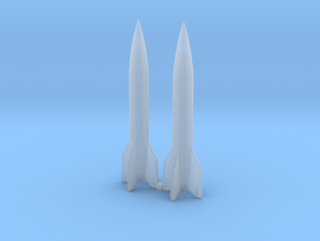 V-2 1/700 scale (two rockets) - sprue in Clear Ultra Fine Detail Plastic