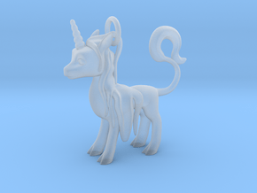 Unicorn Pendant in Clear Ultra Fine Detail Plastic