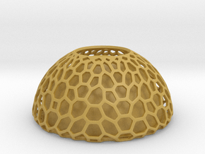 Bowl Honeycomb  in Tan Fine Detail Plastic