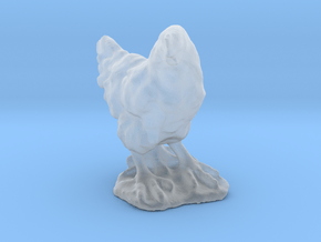 HO Scale Chicken in Clear Ultra Fine Detail Plastic