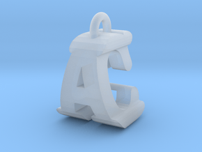 3D-Initial-AC in Clear Ultra Fine Detail Plastic