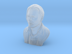 3D Sculpture of Johnny Depp in Clear Ultra Fine Detail Plastic