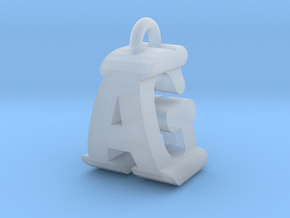 3D-Initial-AG in Clear Ultra Fine Detail Plastic