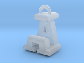 3D-Initial-AJ in Clear Ultra Fine Detail Plastic