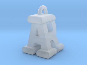 3D-Initial-AR in Clear Ultra Fine Detail Plastic