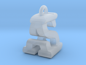3D-Initial-AS in Clear Ultra Fine Detail Plastic