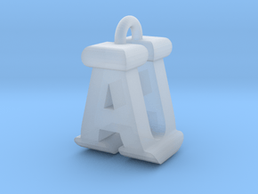 3D-Initial-AU in Clear Ultra Fine Detail Plastic