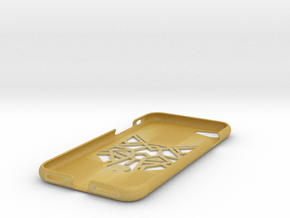 Iphone 7 Case, Geometric Fox/Wolf in Tan Fine Detail Plastic