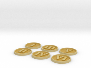 Objective Markers - Numerals in Tan Fine Detail Plastic