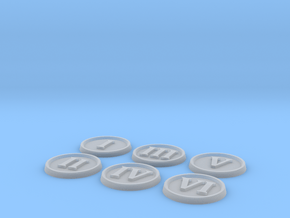 Objective Markers - Numerals in Clear Ultra Fine Detail Plastic