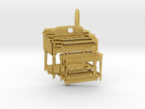 Hammond B3 Organ Pendant/Keyring in Tan Fine Detail Plastic