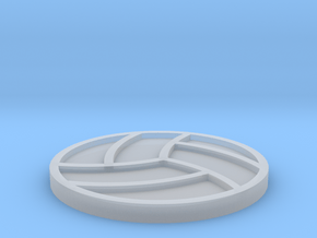 Volleyball Drink Coaster in Clear Ultra Fine Detail Plastic