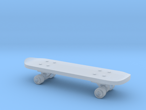 1/24 Scale Skateboard in Clear Ultra Fine Detail Plastic