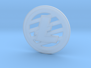 Litecoin (2.25 Inches) in Clear Ultra Fine Detail Plastic