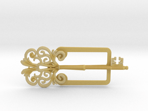 Clamp with an ancient beautiful key in Tan Fine Detail Plastic