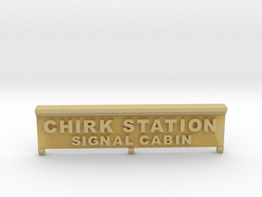 Chirk Signal Cabin Nameplate in Tan Fine Detail Plastic