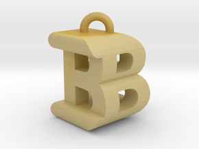 3D-Initial-BB in Tan Fine Detail Plastic