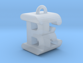 3D-Initial-BE in Clear Ultra Fine Detail Plastic