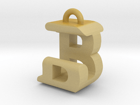 3D-Initial-BJ in Tan Fine Detail Plastic