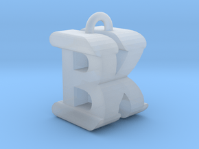 3D-Initial-BK in Clear Ultra Fine Detail Plastic