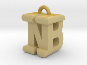 3D-Initial-BN in Tan Fine Detail Plastic