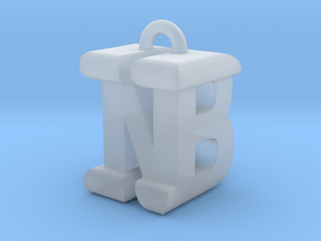 3D-Initial-BN in Clear Ultra Fine Detail Plastic