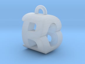 3D-Initial-BO in Clear Ultra Fine Detail Plastic