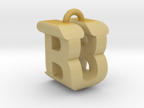 3D-Initial-BU in Tan Fine Detail Plastic