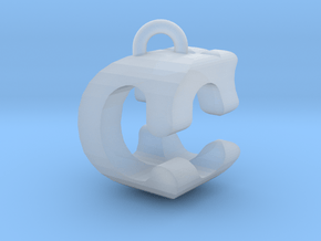 3D-Initial-CC in Clear Ultra Fine Detail Plastic