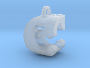 3D-Initial-CG in Clear Ultra Fine Detail Plastic