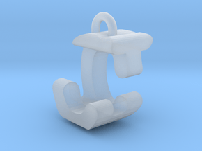 3D-Initial-CJ in Clear Ultra Fine Detail Plastic