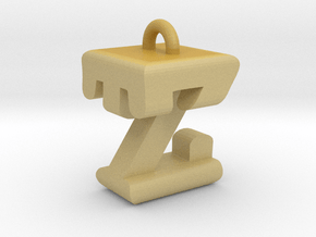 3D-Initial-TZ in Tan Fine Detail Plastic