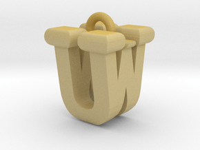 3D-Initial-UW in Tan Fine Detail Plastic