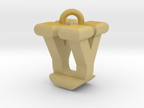 3D-Initial-UY in Tan Fine Detail Plastic