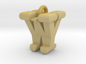 3D-Initial-WY in Tan Fine Detail Plastic