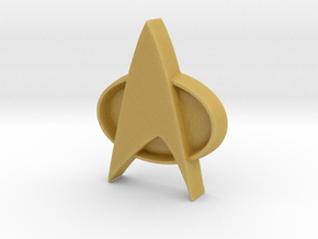Star Trek Tng Badge in Tan Fine Detail Plastic