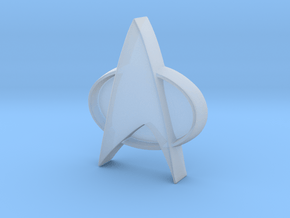 Star Trek Tng Badge in Clear Ultra Fine Detail Plastic