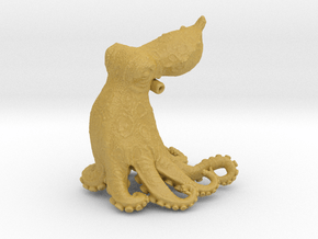 Blue-ringed Octopus in Tan Fine Detail Plastic