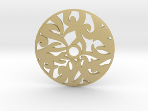 Drop Spindle Whorl--Curves in Tan Fine Detail Plastic