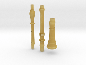 A=415 MIM2609 Rottenburgh baroque oboe joints&bell in Tan Fine Detail Plastic